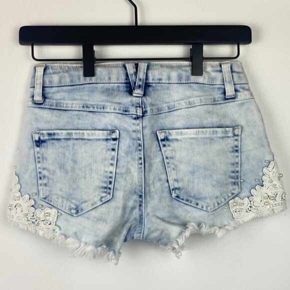American Rag Denim Shorts Womens Size 0 Light Blue Pockets Summer Casual Shorts - Picture 8 of 11